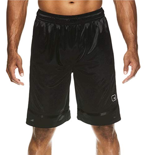 AND1 Men's Black All Courts Basketball Shorts for Medium 32/34 Players