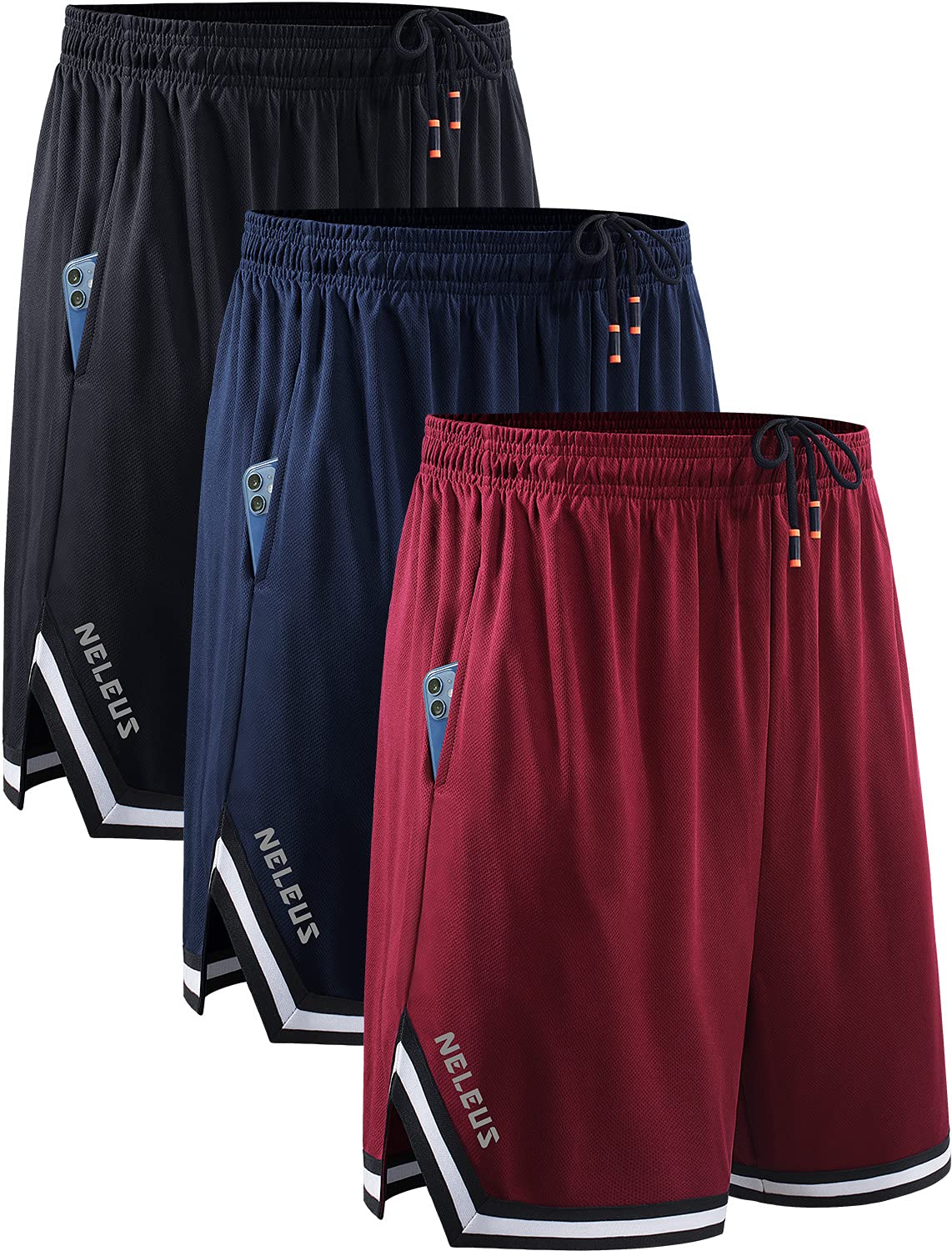 NELEUS Men's Lightweight Workout Running Shorts for Fitness Enthusiasts with Pockets
| NELEUS Men's 7 Inch Lightweight