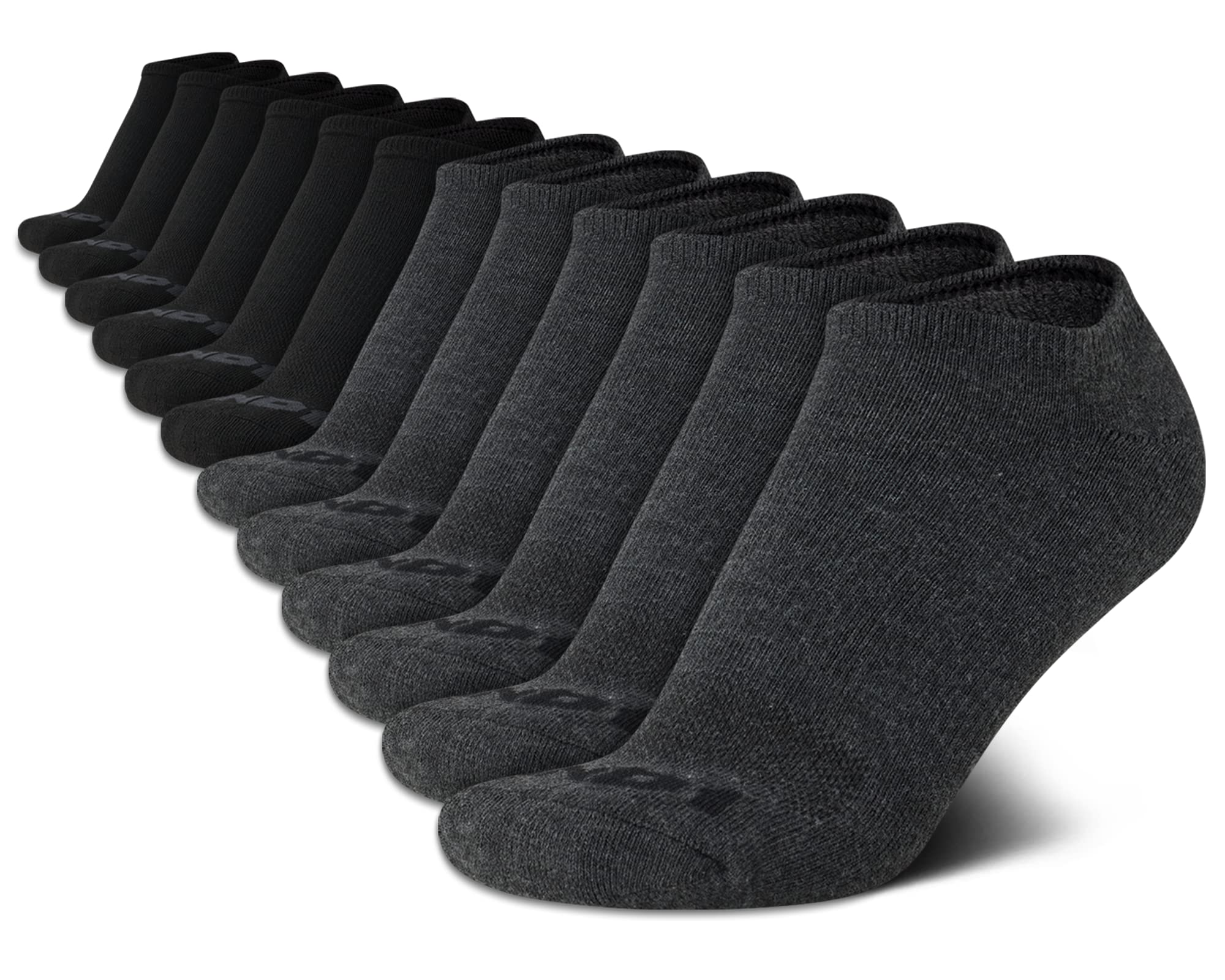 AND1 Men's Performance Stretch Athletic Compression Socks - 12 Pack for Men - Sports Low Cut No Show Socks (6-1|5)  
AND