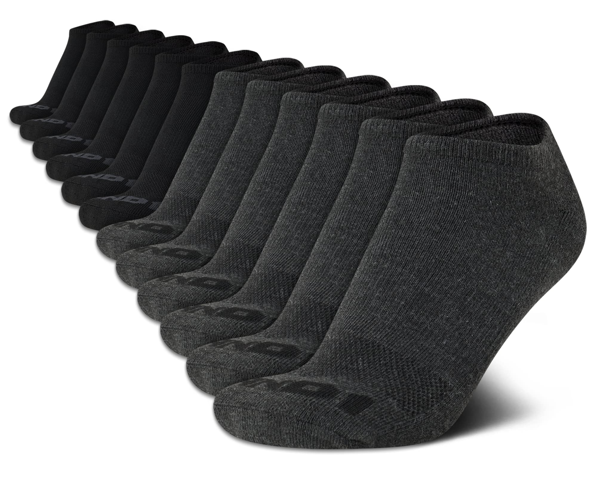 AND1 Men's Performance Stretch Athletic Compression Socks - 12 Pack - Sports No Show Socks (6-1|5)  
AND1 Men's Low Cut